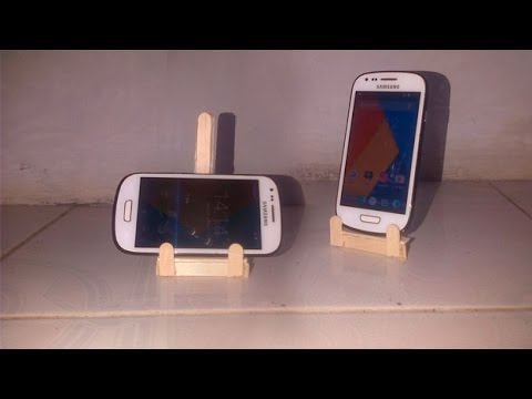 Cara membuat pemegang penyangga smartphone dari stik es 
