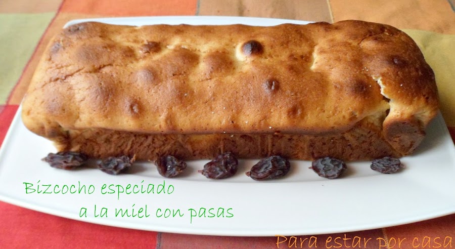 bizcocho a la miel con pasas