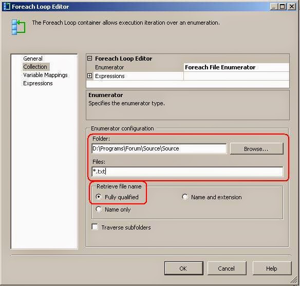 SSIS: Foreach Loop Container