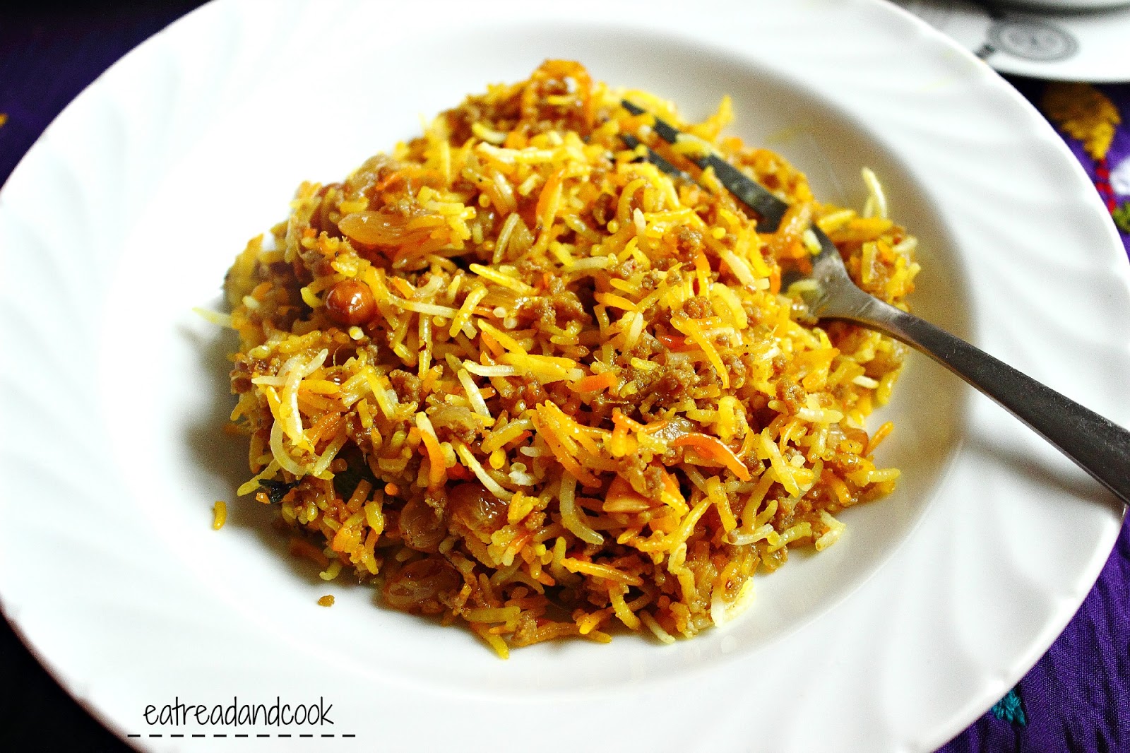 Keema Pulao / Rice Pilaf with Minced Meat