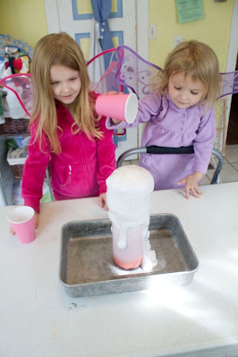 Fairy potion is a spin on a baking soda volcano.