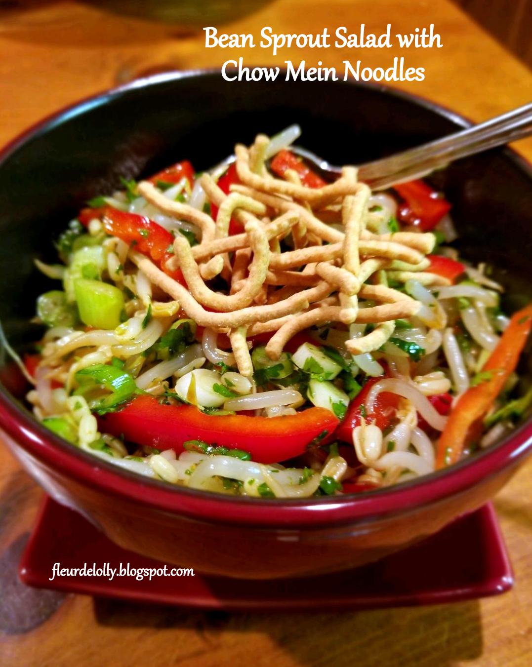 Fleur de Lolly Bean Sprout Salad with chow mein noodles