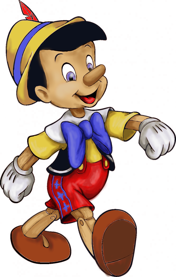 Tirando del pincel pinocho