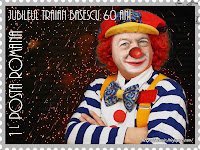 Funny stamp Jubileul Traian Băsescu Clown