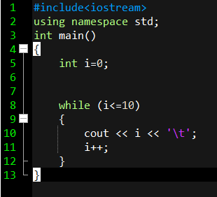 While Loop Program in C/C++