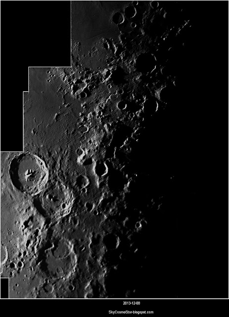 crateres de la luna fotografiados con telescopio