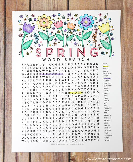 Free Printable Spring Word Search Coloring Page Artsy fartsy Mama Free Printable Spring Word Search Coloring Page Artsy fartsy Mama
