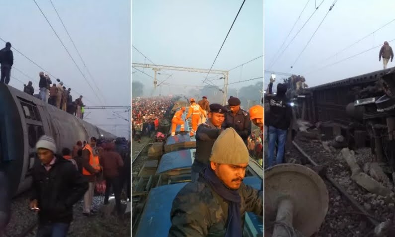 Treno deragliato in India, morti e feriti.