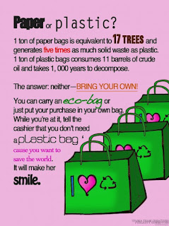Crochet and Other Stuff: Paper vs plastic bags