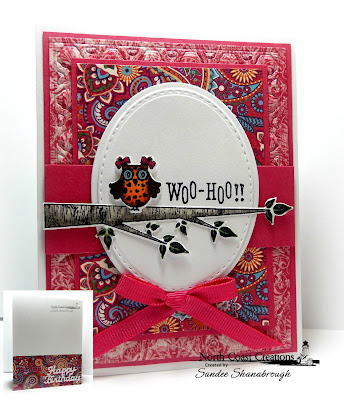 North Coast Creations Stamp set: Who Loves You?, North Coast Creations Custom Dies: Owl Family, Happy Birthday, Our Daily Bread Designs Custom Dies: Ovals, Stitched Ovals, Beautiful Boho Background, Our Daily Bread Designs Beautiful Paper Collection
