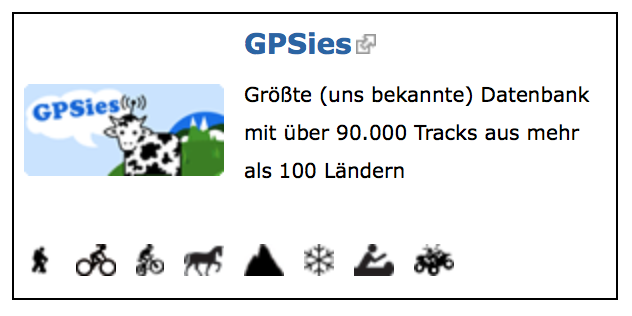 GPSies off road tracks für den Geländewagen