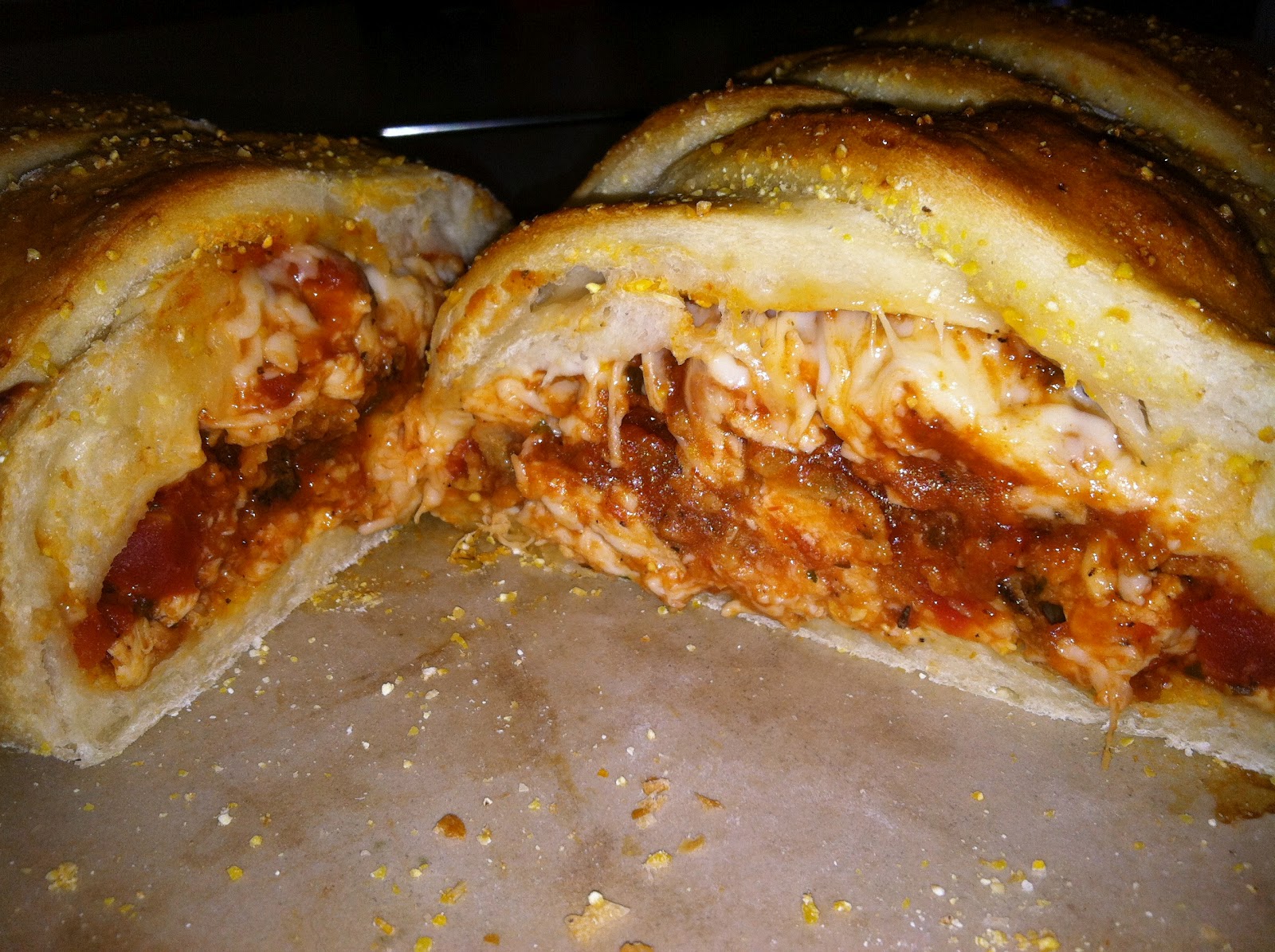 Eat, Decorate, Love. Chicken Parm Calzone