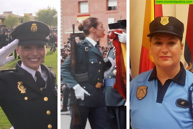 Santa Cruz de La Palma reconoce la labor de tres mujeres de las fuerzas y cuerpos de seguridad como Destacadas del Municipio