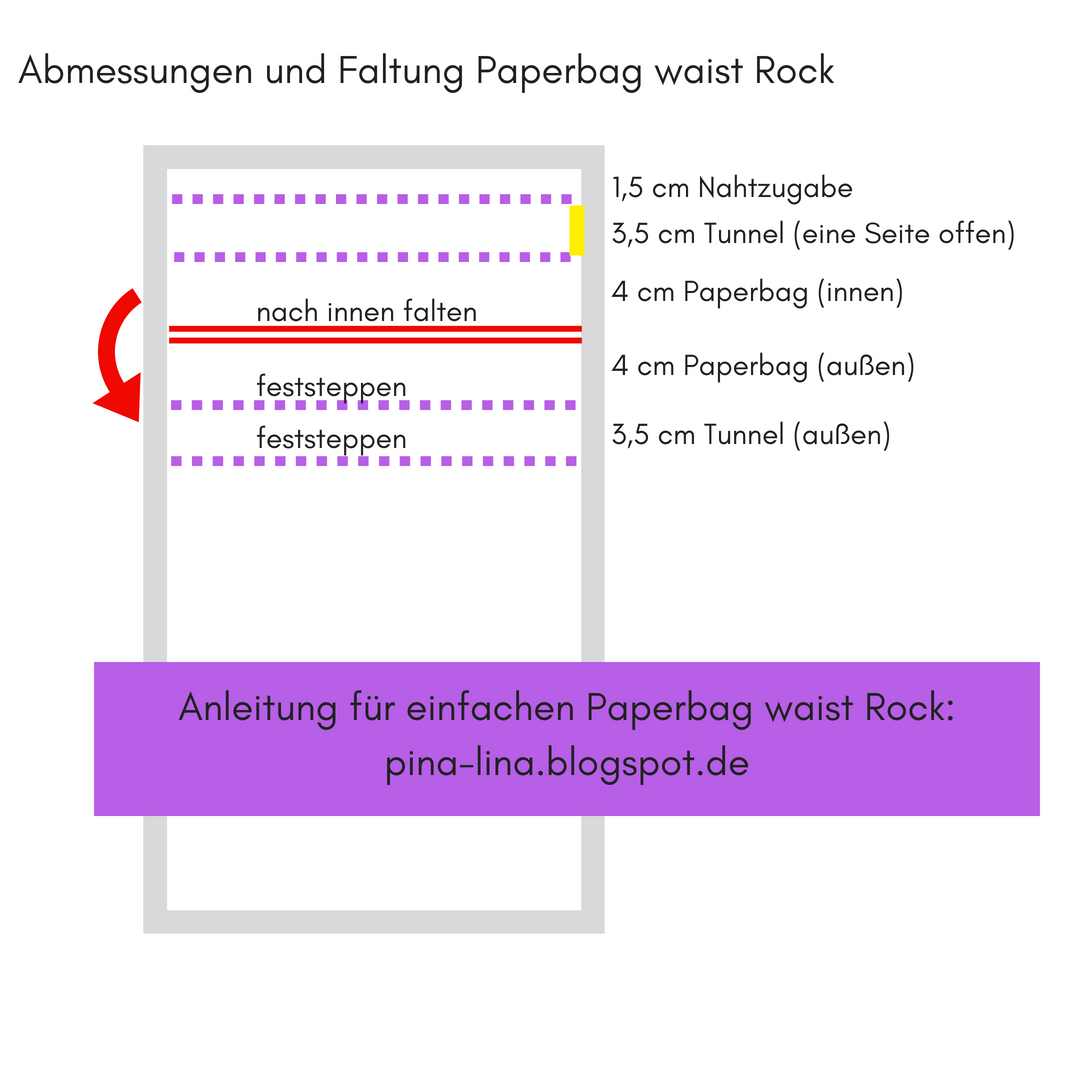Angesagt Und Einfach Zu Nähen Paperbag Waist Skirt Einfache Anleitung Für Einen Paperbag Waist Skirt Bei Pina Lina