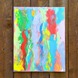 abstract painting easy diy drawing paint upside down mark tutorial projects creating save project technique cardboard
