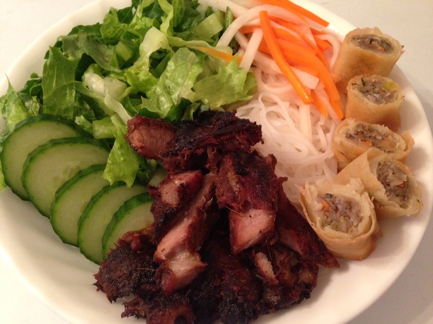 Frugal Allergy Mom Vietnamese Rice Noodle Salad with Grilled