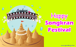 happy Songkran Festival, Thai New Year Festival Wishes
