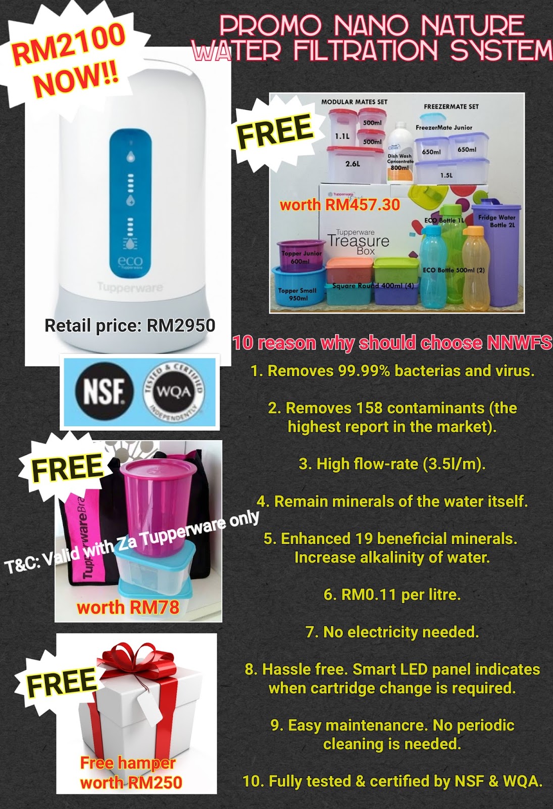 Za Tupperware Malaysia Promosi Nano Nature Water Filtration System