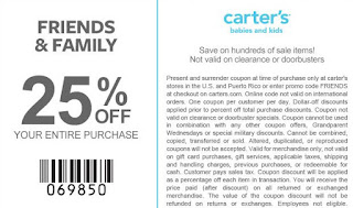 coupon for carters 2018