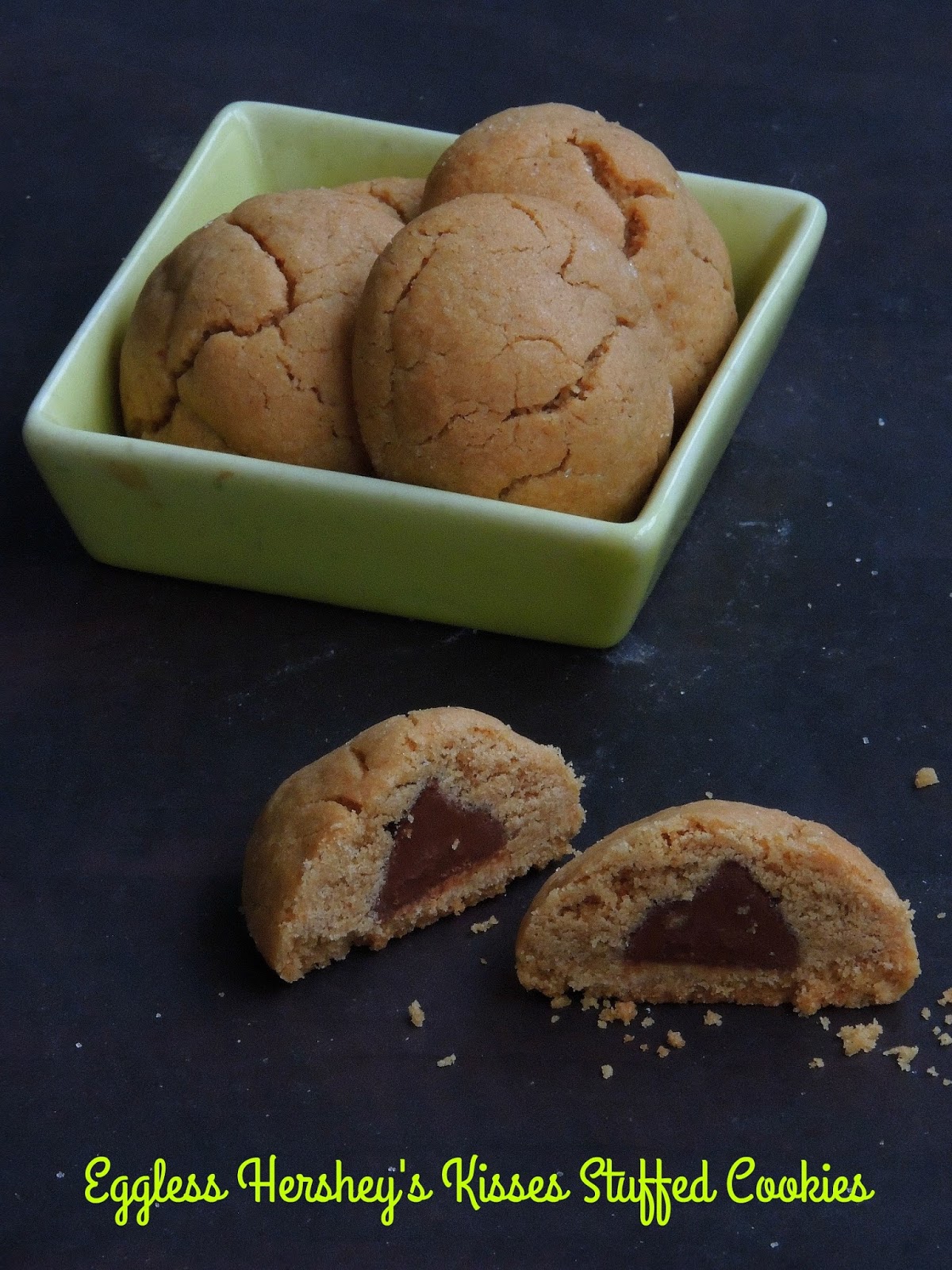 Priya's Versatile Recipes Eggless Hershey's Kisses Stuffed Peanut