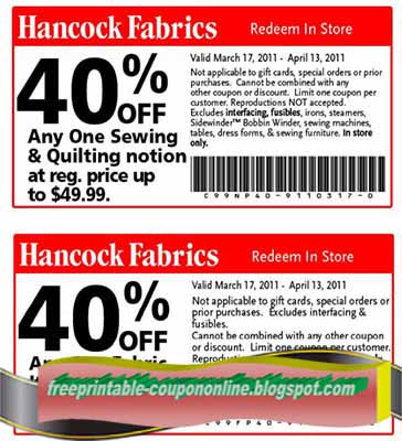 Online fabric store coupon 2018