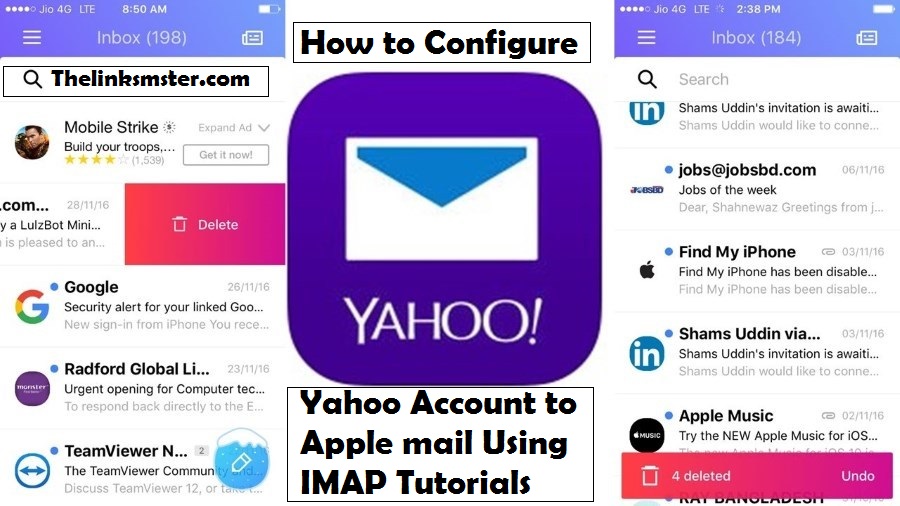 How to Configure Yahoo Account to Apple mail Using IMAP