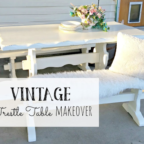 Trestle Table Makeover