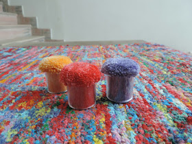 color matching of custom rug with poms