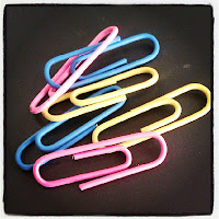 pastel coloured paperclips