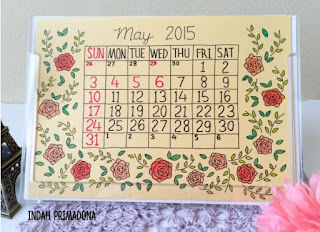may calendar, kalender mei, bulan mei, diy calendar, buat kalender sendiri