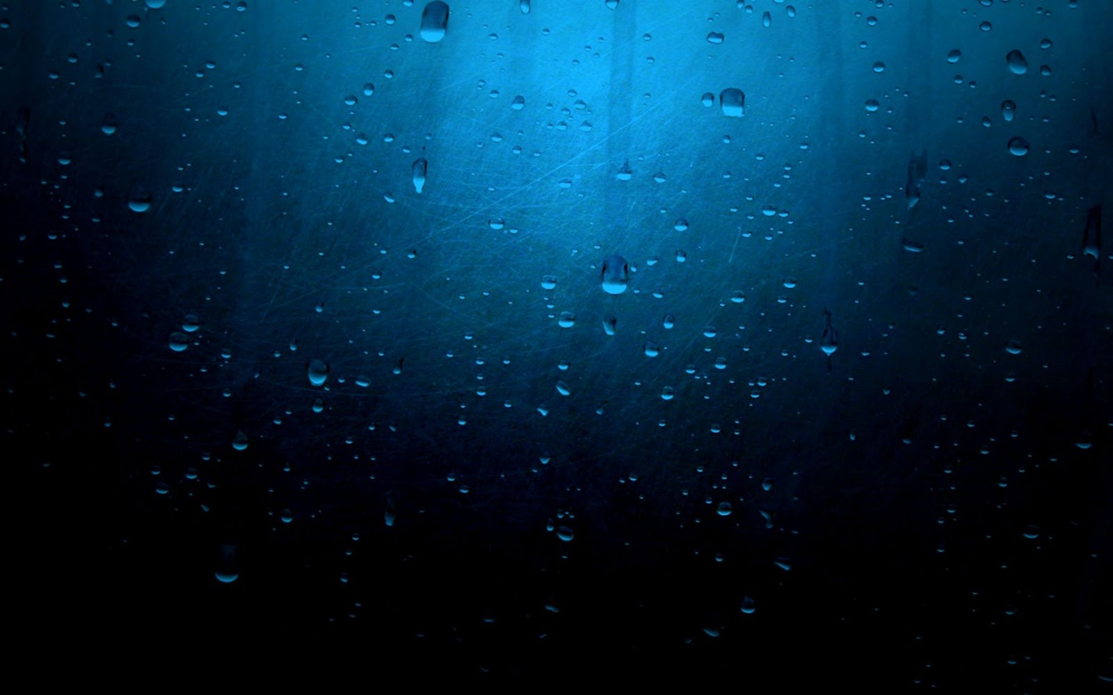 Water Drops On Glass