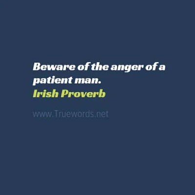 Beware of the anger of a patient man