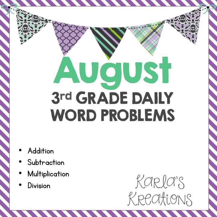 Karla's Kreations: Daily Word Problems for 3rd Grade