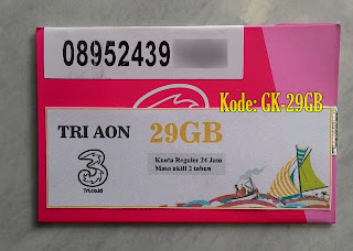 Perdana TRI AON 29 GB Reguler