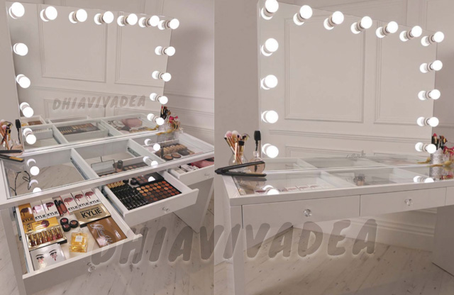 DIY Meja Makeup Berkaca & Vanity Mirror Murah, Budget Bawah RM600 1