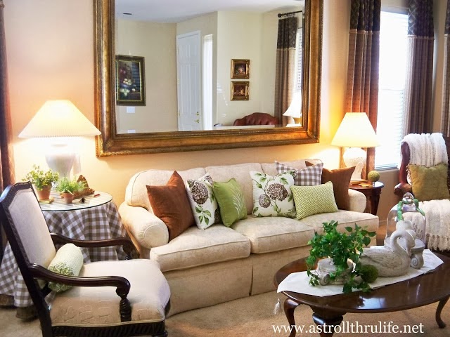 A Stroll Thru Life Country French Checks Family Room Done Wednesday February 12 2017