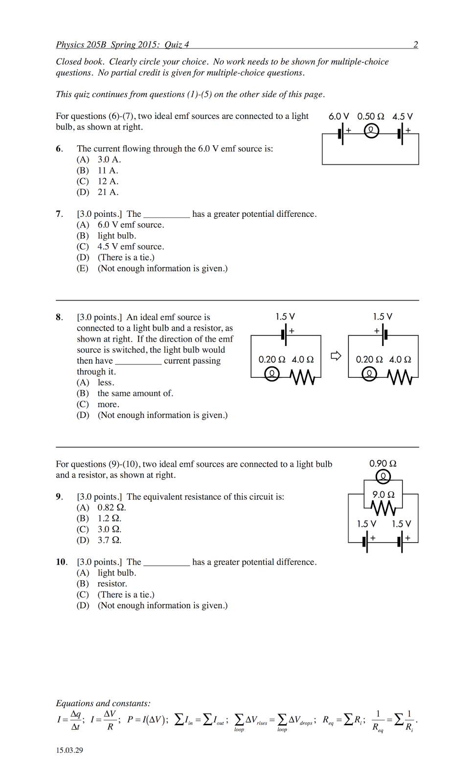 Pdog's blog boring but important Physics quiz archive capacitors