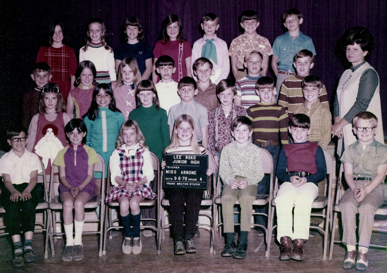 Tammany Family: Lee Road Jr High Class Pictures - 1972