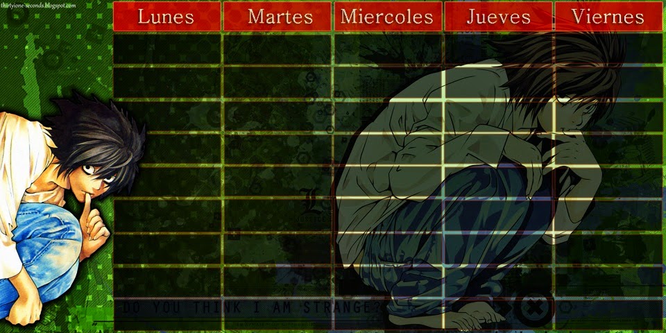 Horarios - Death Note