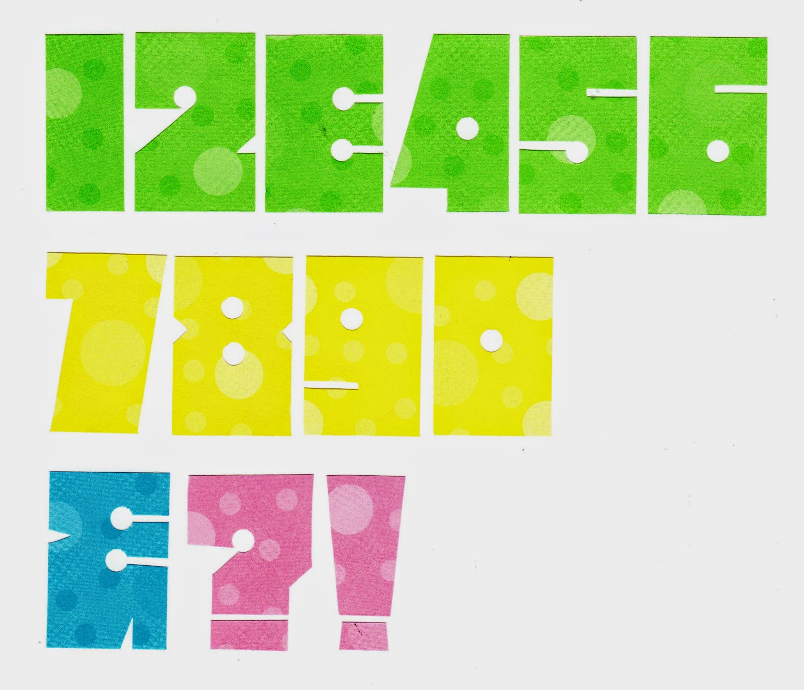 nibs.and.ink Beginers Lesson 2 cut paper numbers & variations