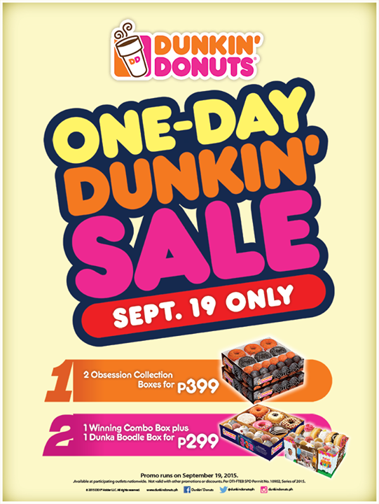 one-day Dunkin’ sale