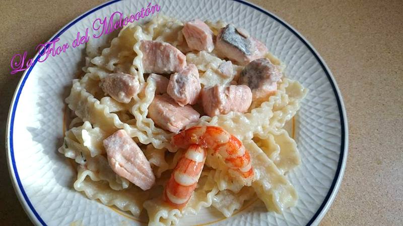 Tagliatelle con salmón
