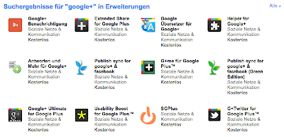 Google+-Erweiterungen für Google Chrome