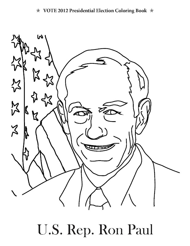  Ron Paul of Texas, from Vote 2012 Presidential Election Coloring Book title=
