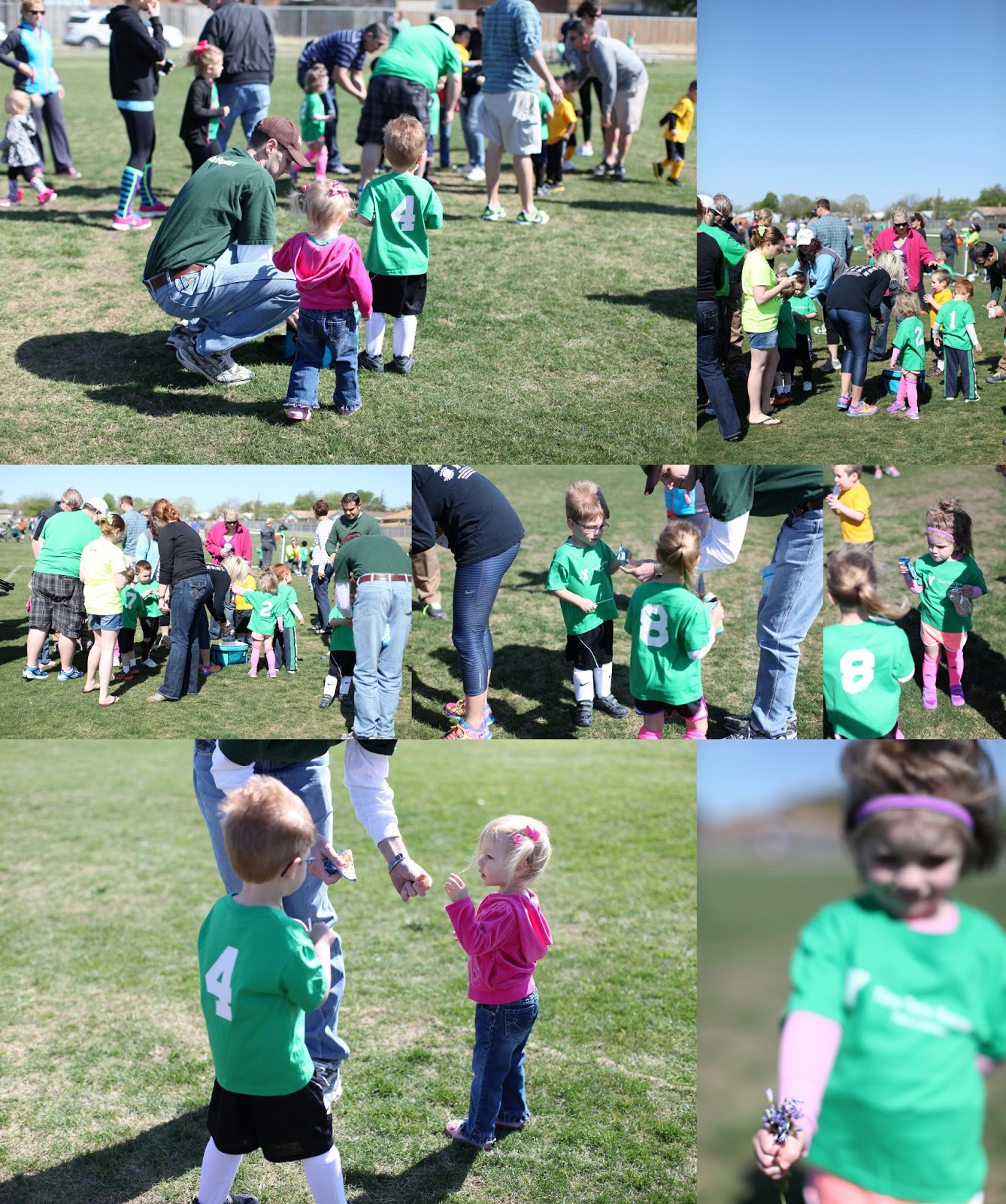 The Hill Family YMCA Tiny Tots Soccer Go Green Frogs!