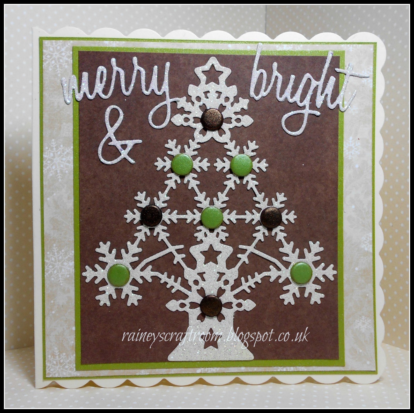 Rainey's Craft Room: Christmas Card Club Challenge #5 - Off The Wall/Non Traditional