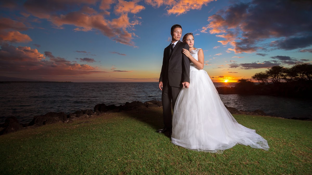 Hawaiian lei wedding ceremony picture