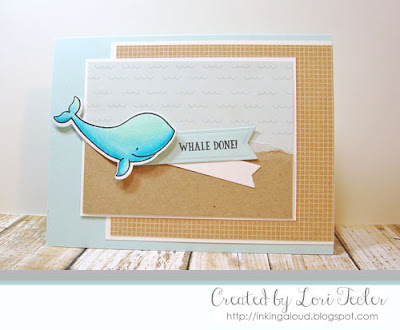 Whale Done card-designed by Lori Tecler/Inking Aloud-stamps from Avery Elle