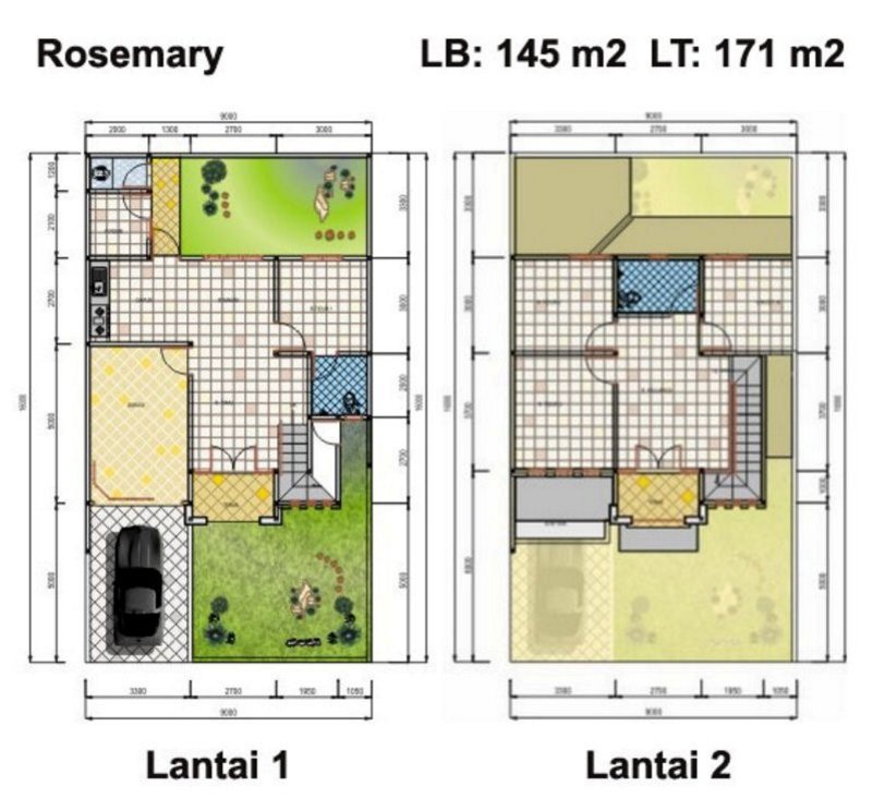 4 Bentuk Denah Rumah Minimalis 6x11 2 Lantai Minimalis