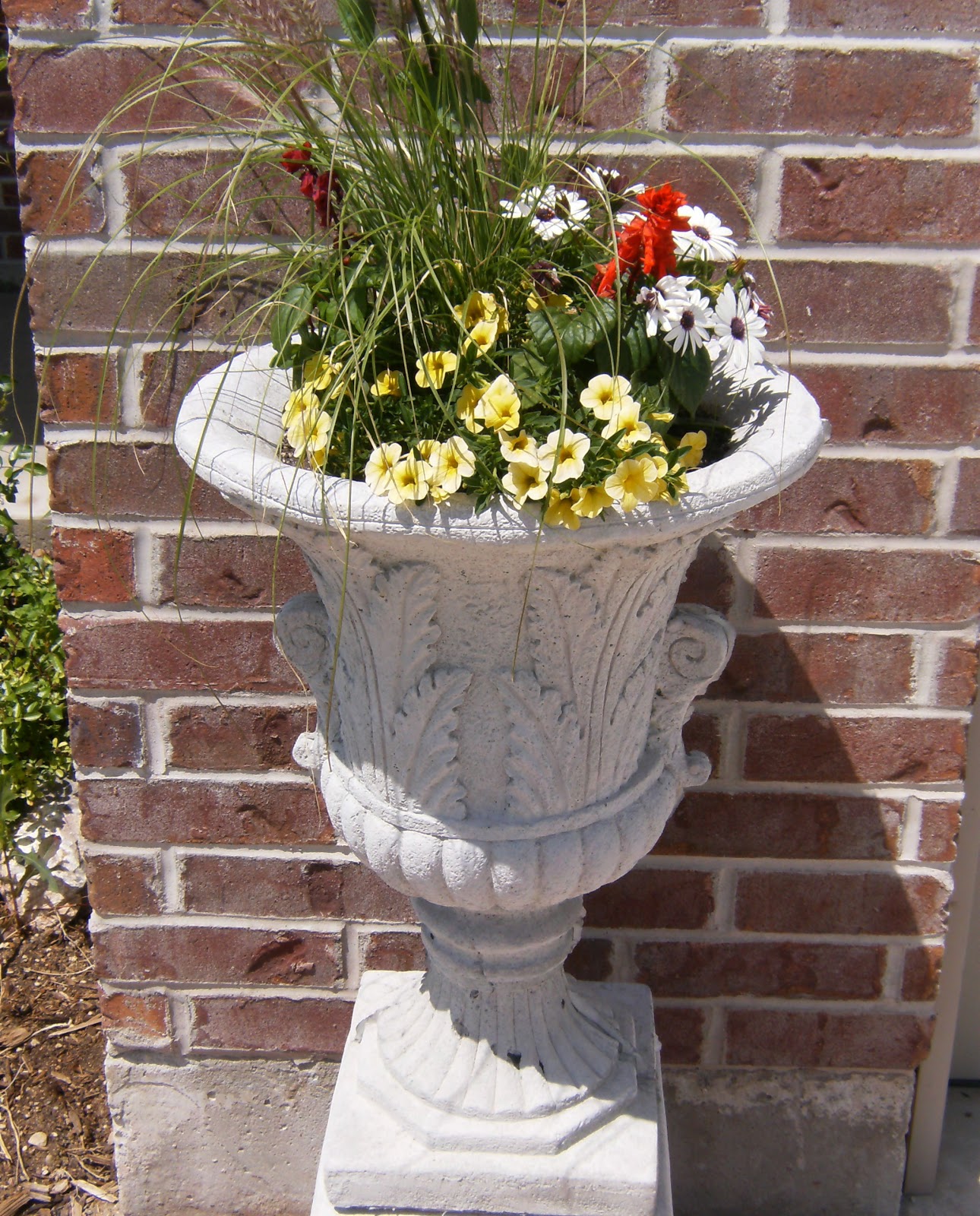 concrete yard decor PLANTERS